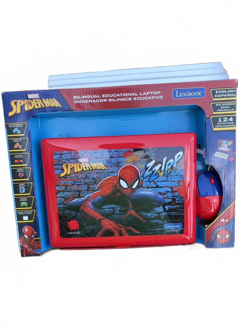 NIB Lexibook Marvel Spider-Man Bilingual Educational Laptop 124 Activities